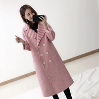 [Mid more] Hàn Quốc phiên bản của thời trang lỏng lẻo hai mặt áo mùa thu và mùa đông mới dài hai mặt áo áo khoác đẹp
