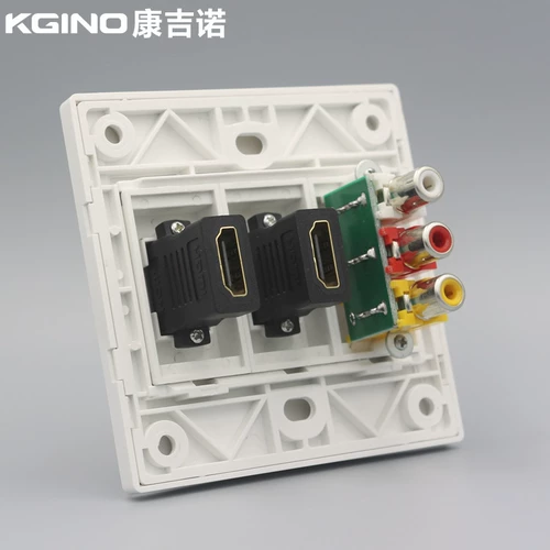 Kangino 86 тип аудио- и видеоразъема HDMI 2 HDMI высокой четкости плюс красная, желтая и белая панель RCA для прямого подключения аудио и видео