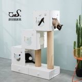 Кошки кошачья мебель шаг за шагом Деревянный кошачий гнездо кошка для кошачья стойка