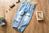 Trai Tiansi phần mỏng jeans 2018 mùa xuân và mùa hè trẻ em mới của bông rửa sạch quần âu trong lớn của trẻ em quần muỗi Quần jean