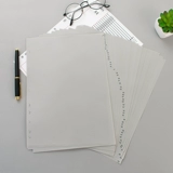 Страница бумага 50 страниц, страницы 50 страниц бумаги ингредиента 50 страниц Классификационная карта 11 -отверстия Классификация 50