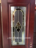 Hodethal Медное стекло из трех -смягченного инкрустационным искусством стеклянным стеклянным деревянным дверным стеклян