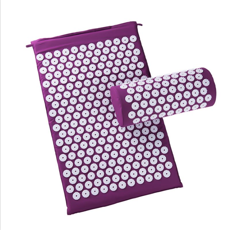 Purple Needle Pad + Headrestyoga Massage cushion acupuncture Massage cushion Yoga Mat acupoint Massage cushion acupuncture Cushions acupuncture pillow Back Massage cushion