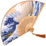 Японский фанат японский стиль и фанат складки ветра Ukiyo -painted Kanagawa Hayawa Fuji горы Ветры Бога Громо Боже, Ниуто украшение
