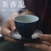 Trà Hương thơm Rắc Vàng Glaze Trà Chủ Trà Chè Bộ Trà Cup Coaster Kung Fu Bộ Trà Chén Chè Kim loại Glaze - Trà sứ bình hãm trà Trà sứ