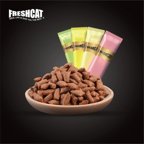 Freshcat Cat Snack Screenging зубы крем для закуски кошачьи бутерброды бутерброды с бутерброды хрустящие кошки 20 г*12