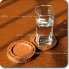 Китайское чайное блюдце 时朴坊手工牛皮双层超厚杯垫茶道工艺品头层牛皮纯手工缝制