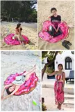 Круглый пляжный универсальный купальник, накидка, пончик подходит для фотосессий, единорог, популярно в интернете