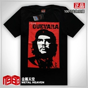 Kim loại Thiên đường Đàn ông Che Guevara Kích thước lớn Loose Men Áo thun ngắn tay Một nửa áo thun Áo sơ mi Unisex mùa hè - Áo phông ngắn