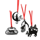 Металлическая японская стиль милая черная кошка закладка Hollow Creative Cute Cat Exquisite Statemence Stuctation Amark Mart