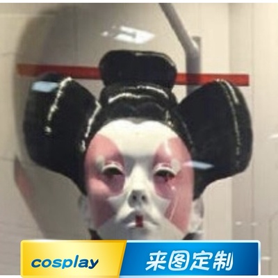 taobao agent Mechanical black wig, cosplay, custom made