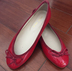 2017 mùa thu Dongdaemun giày của phụ nữ cúi đỏ thấp để giúp giày đơn scoop giày nông giày giày phẳng bây giờ Giày cắt thấp
