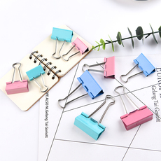 Зажим для бумаги 30个装文具彩色金属长尾夹燕尾夹办公文件夹子票据夹学生试卷夹子