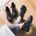 Giày mùa xuân và mùa thu 2019 mẫu giày da nữ đế mềm đế mềm đế giày đế bằng - Giày cao gót boot cao cổ nữ Giày cao gót