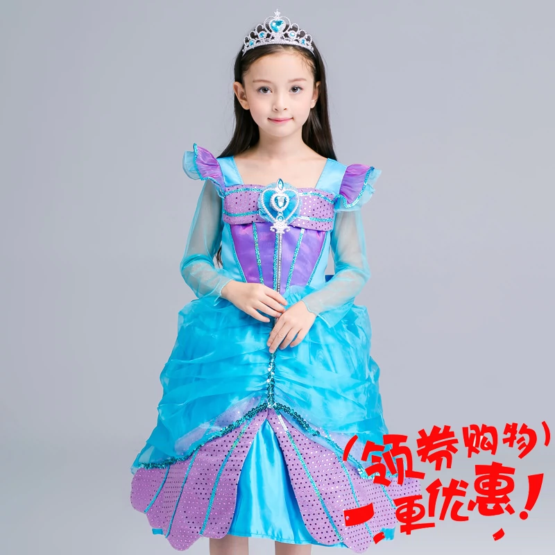 Váy công chúa nàng tiên cá váy Halloween trang phục trẻ em váy váy tiểu thư - Váy trẻ em