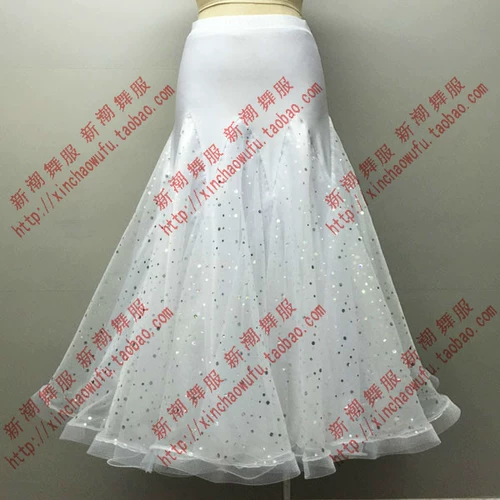 Новая современная танцевальная юбка BH Square Dance Dance Dance Dance Big Dance National Standard Sequin Long Skirt D88