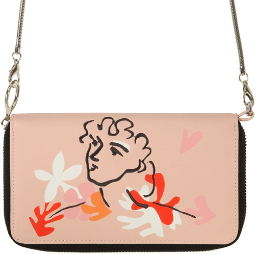 Hai2 yizistore graffiti art line кожаная кроссбаловая личность с длинной кошелькой Girl 2 использует мини -сумку для плеча