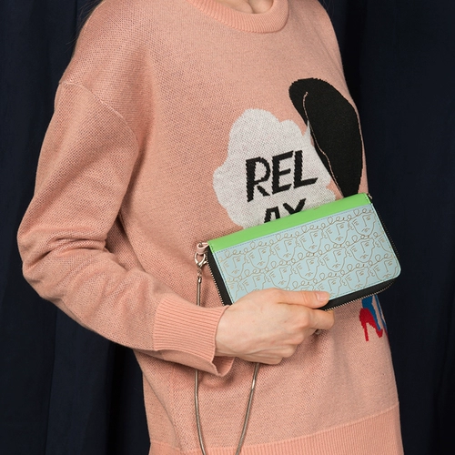 Hai2 yizistore graffiti art line кожаная кроссбаловая личность с длинной кошелькой Girl 2 использует мини -сумку для плеча