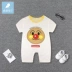 Babyiesies mùa xuân và mùa thu nam bé bánh mì siêu nhân romper 6 quần áo cotton sơ sinh 0-3 tháng jumpsuit - Áo liền quần body chip tre em Áo liền quần