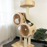 Летний космический спортивный комплекс из натурального дерева, кот