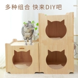 Открытая человеческая кошачья кошачья комбинация кошачьи гнезда двойная наклейка стена наклейка кошка Универсальное может быть настраиваемое кошачий дом кошачий дом вилла