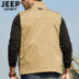 JEEP Jeep 2019 xuân hè mới áo khoác nam vest mới thiết bị quân sự đa túi vest nam áo khoác nhiếp ảnh - Dệt kim Vest áo vest nam đẹp Dệt kim Vest