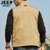 JEEP Jeep 2019 xuân hè mới áo khoác nam vest mới thiết bị quân sự đa túi vest nam áo khoác nhiếp ảnh - Dệt kim Vest Dệt kim Vest