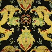 Đáy đen dày Phnom Penh Erlongxizhu Vải gấm phong cách hoàng gia / vải nhung trang trí rồng đáy / mét
