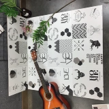 Северный современный стиль туалетный кирпич Черно -белая плитка 300x300 Внутренний кухонный балконный балконная плитка плитка кирпич