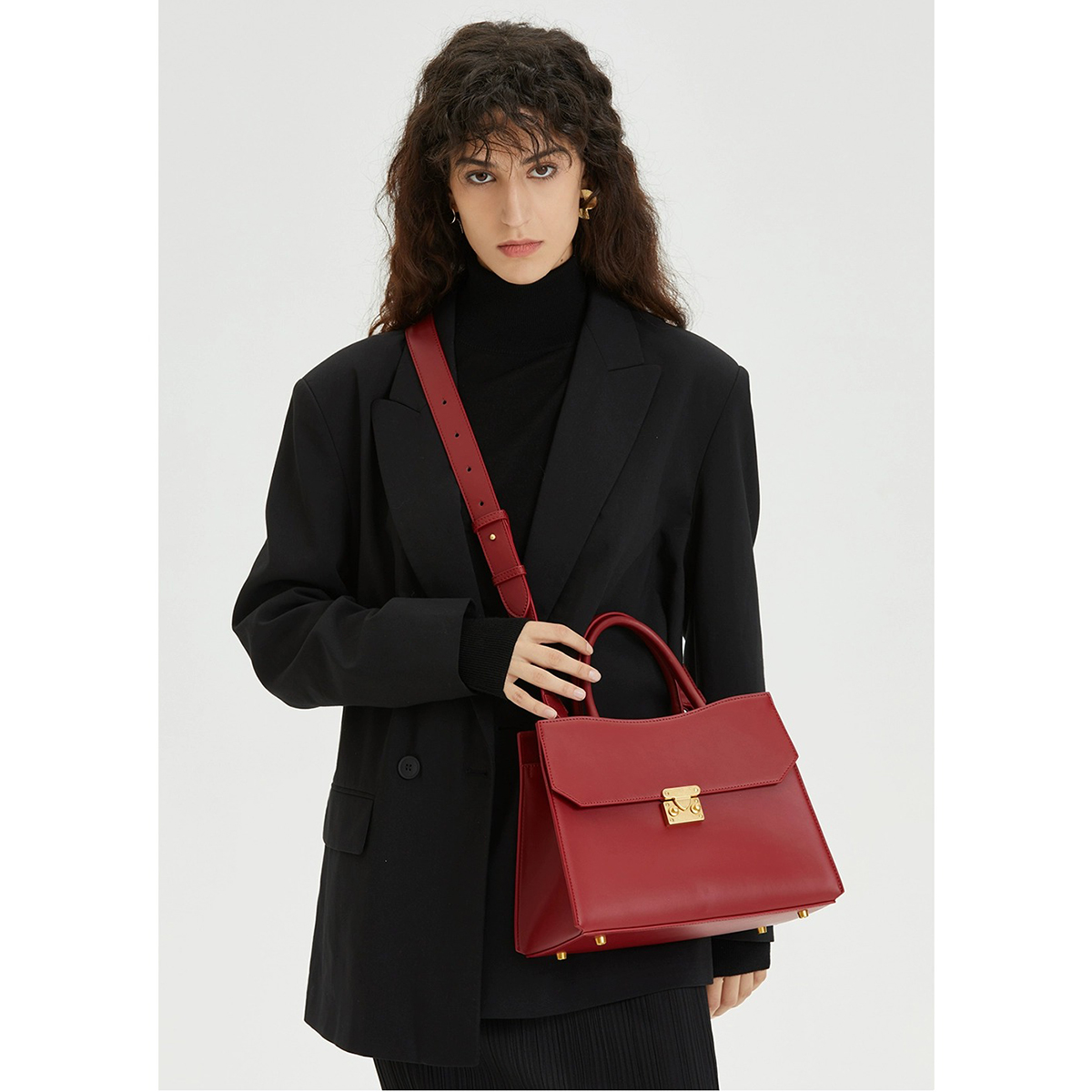 ZARA Red Bag Women's Wedding Bride Bag Niche High-end Large Capacity Wedding Bag Tote Bag Shoulder Crossbody Bag