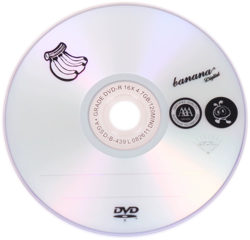 Подлинный банановый DVD CD DVD+R/-R Выгравированный диск.