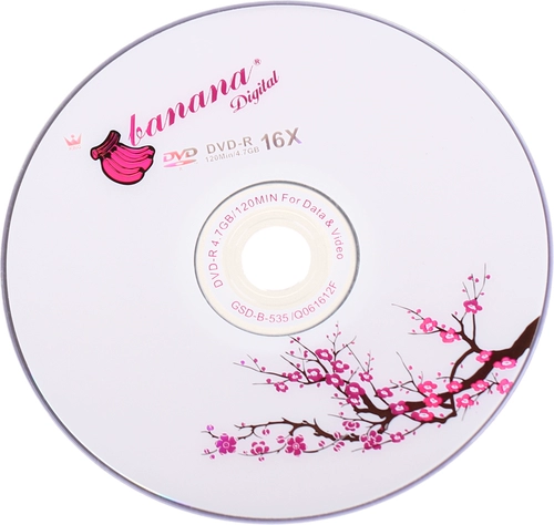 Подлинный банановый DVD CD DVD+R/-R Выгравированный диск.