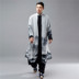 Mùa xuân và mùa hè Trung Quốc phong cách mặt trời áo bảo vệ nam áo gió voan áo khoác giả hai mảnh của Trung Quốc phong cách khóa áo dài áo sơ mi