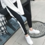 2018 mùa hè lỏng lẻo đẹp trai chân quần thanh niên xu hướng hoang dã quần âu nam Hàn Quốc phiên bản của quần dài màu bộ quần áo thể thao nam