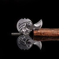 Miễn phí ngoài trời gấp nhỏ dao treo khóa Đa chức năng đồng xu dao chính chuỗi tự bảo vệ dao chiến thuật - Công cụ Knift / công cụ đa mục đích dao gam