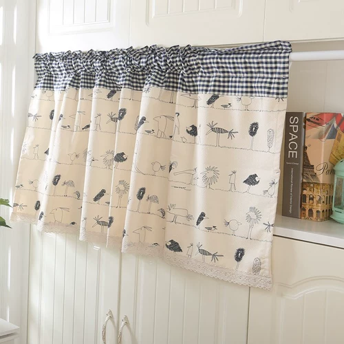 Маленькие окна короткая занавеска готовая занавеска простая короткая занавес