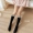 Mùa xuân và mùa thu jk vớ ống trung mùa hè trong triều cao ống dài phụ nữ trên đầu gối vớ mỏng màu trắng Nhật Bản vớ bắp chân - Vớ