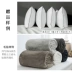 Nhật Bản nhỏ gọn rắn màu bông rửa denim chăn 1.2m đơn ký túc xá kiểu giường lanh ba mảnh - Bộ đồ giường bốn mảnh chan ga goi Bộ đồ giường bốn mảnh