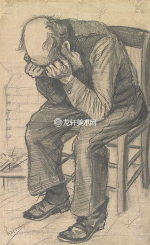 Грустный эскиз пожилых людей Ван Гога голландский рисунок карандашо