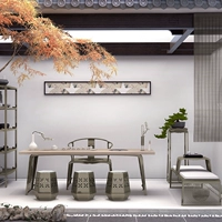 Bàn trà đạo Trung Quốc và ghế mới kết hợp giữa bàn trà phòng trà nội thất văn phòng sang trọng nhẹ bàn cà phê cổ kung fu tối giản hiện đại - Bàn trà ban ghe dep