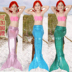 2017 trẻ em mới của mermaid costume 3 piece set mermaid đồ bơi đuôi mắt cá chân bé bơi phong cách ảnh Đồ bơi trẻ em