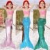 2017 trẻ em mới của mermaid costume 3 piece set mermaid đồ bơi đuôi mắt cá chân bé bơi phong cách ảnh