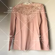 Một Lifang ren nhỏ cao cổ dài tay áo len bông mỏng đáy ấm áo ED0252