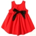 2018 mùa hè cô gái mới lớn nơ đỏ tie vest váy trẻ em ăn mặc giản dị trẻ em ăn mặc váy