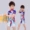 Altman quần áo bé trai một mảnh áo tắm quần bơi trẻ em phim hoạt hình kem chống nắng bãi biển đồ bơi ngắn tay phù hợp với cậu bé lớn - Áo liền quần