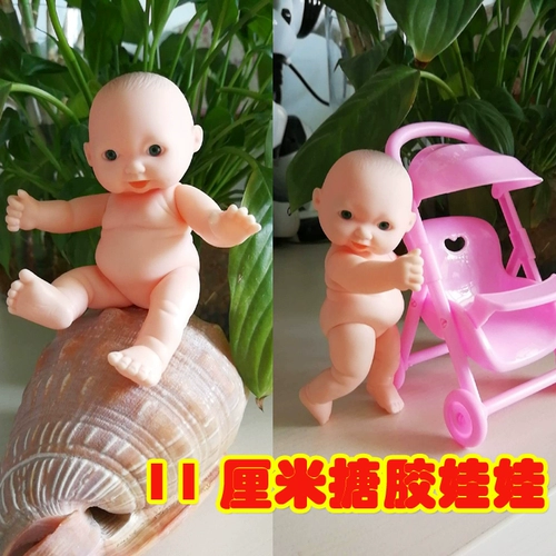 Реалистичная маленькая кукла из мягкой резины, игрушка, коляска, новая коллекция, 11 см