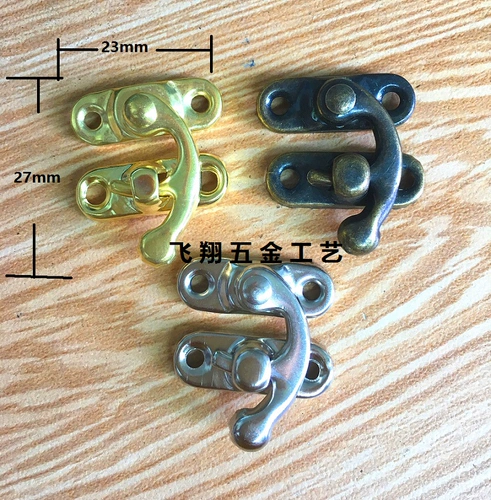 Антикварная деревянная коробка, бронзовый замок, 23×27мм