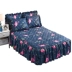 Khăn trải giường bằng vải cotton loại đơn mùa thu đông dày chống trượt Simmons bảo vệ 1,5m1,8 m 2.0 bốn mảnh ga giường có viền Váy Petti
