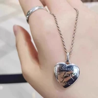 Gucci, ожерелье, цепочка в форме сердца для влюбленных, серебро 925 пробы