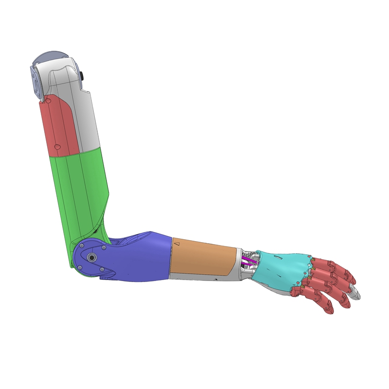 机器人机械手右手臂三维结构模型3D图纸solidworks2014和STEP格式